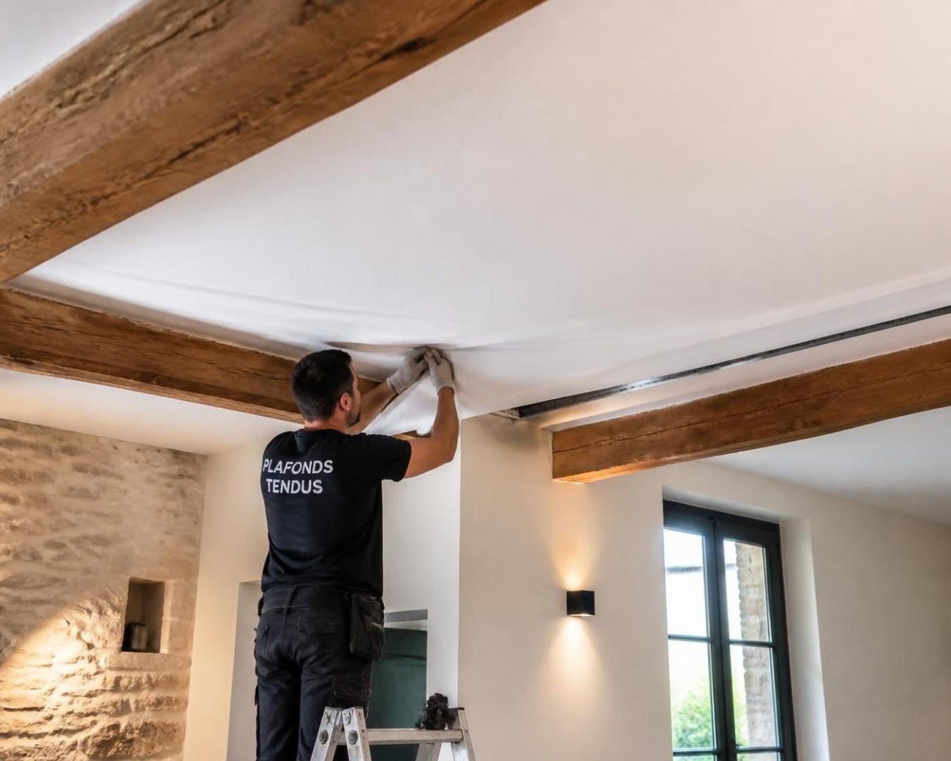 découvrez comment choisir un artisan qualifié pour installer un plafond tendu dans une pièce avec poutres apparentes, alliant expertise et esthétisme pour un résultat impeccable.
