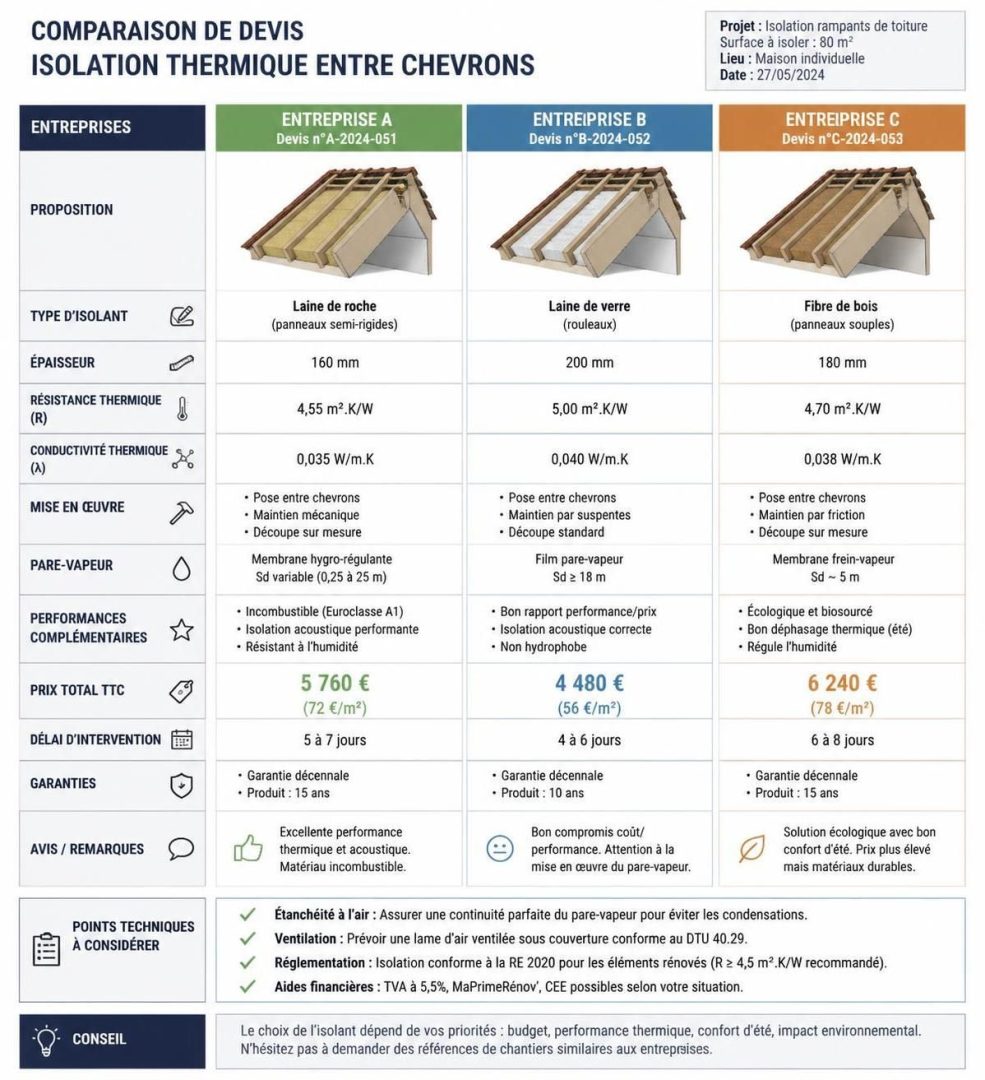 découvrez si l'intervention d'un artisan spécialisé est nécessaire pour poser un complément d'isolation entre chevrons existants et assurez-vous d'une installation efficace et conforme.