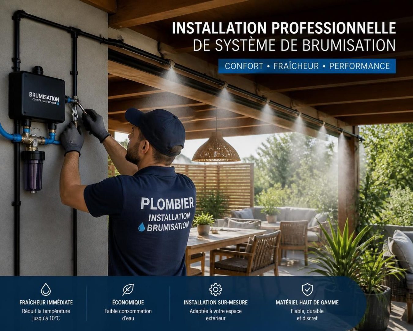 découvrez si confier l'installation d'un système de brumisation de terrasse à un plombier est sécurisé et quelles précautions prendre pour garantir un résultat optimal.